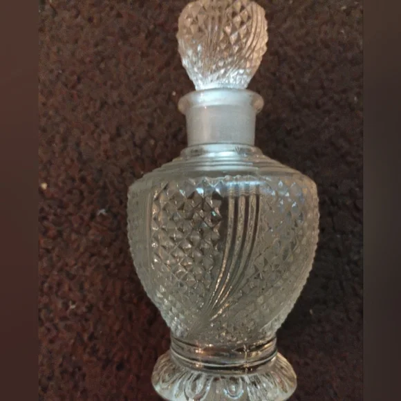 VINTAGE ADAM GLASS/  CRYSTAL EMPTY PERFUME BOTTLE,  MADE IN  ITALY! - Picture 3 of 14